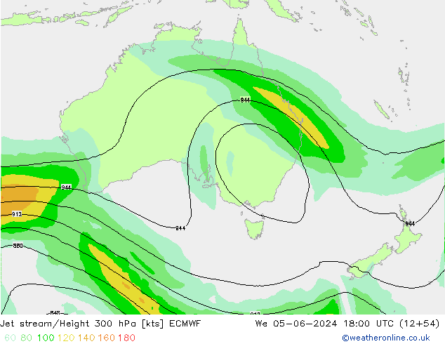 Jet stream/Height 300 hPa ECMWF We 05.06.2024 18 UTC