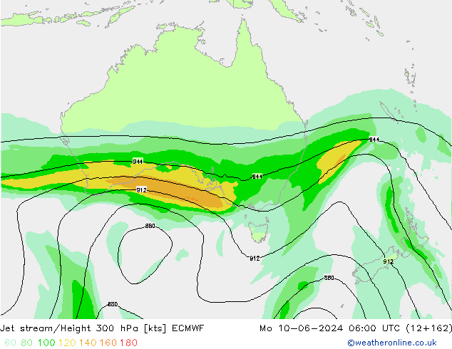 Jet stream ECMWF Seg 10.06.2024 06 UTC