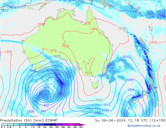 Z500/Rain (+SLP)/Z850 ECMWF Su 09.06.2024 18 UTC