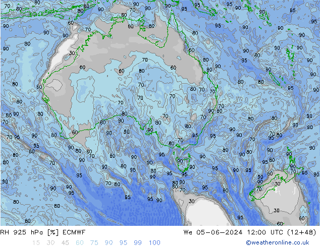 RH 925 hPa ECMWF We 05.06.2024 12 UTC