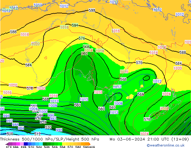 Thck 500-1000hPa ECMWF  03.06.2024 21 UTC