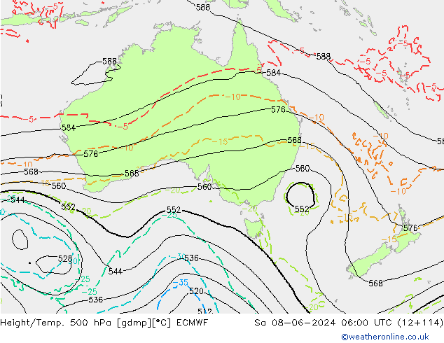 Z500/Rain (+SLP)/Z850 ECMWF sam 08.06.2024 06 UTC