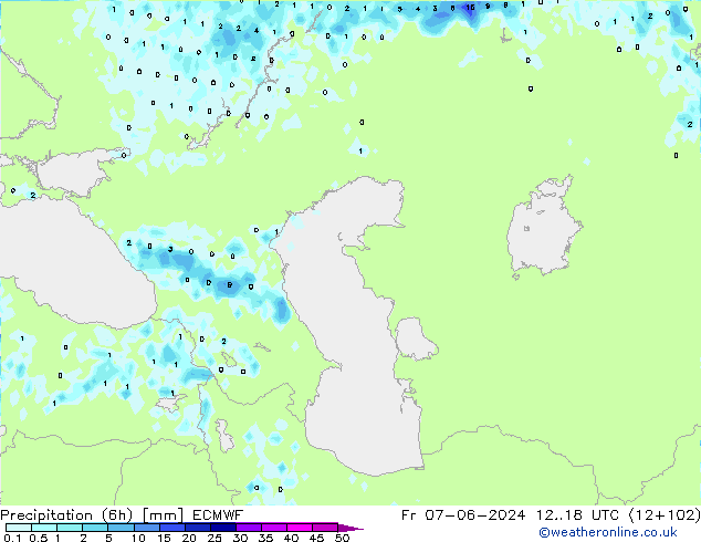 Z500/Rain (+SLP)/Z850 ECMWF Fr 07.06.2024 18 UTC