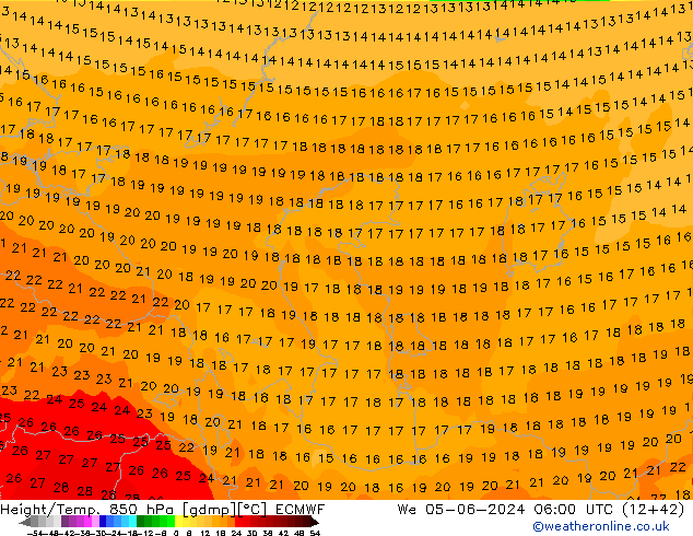 Z500/Rain (+SLP)/Z850 ECMWF śro. 05.06.2024 06 UTC