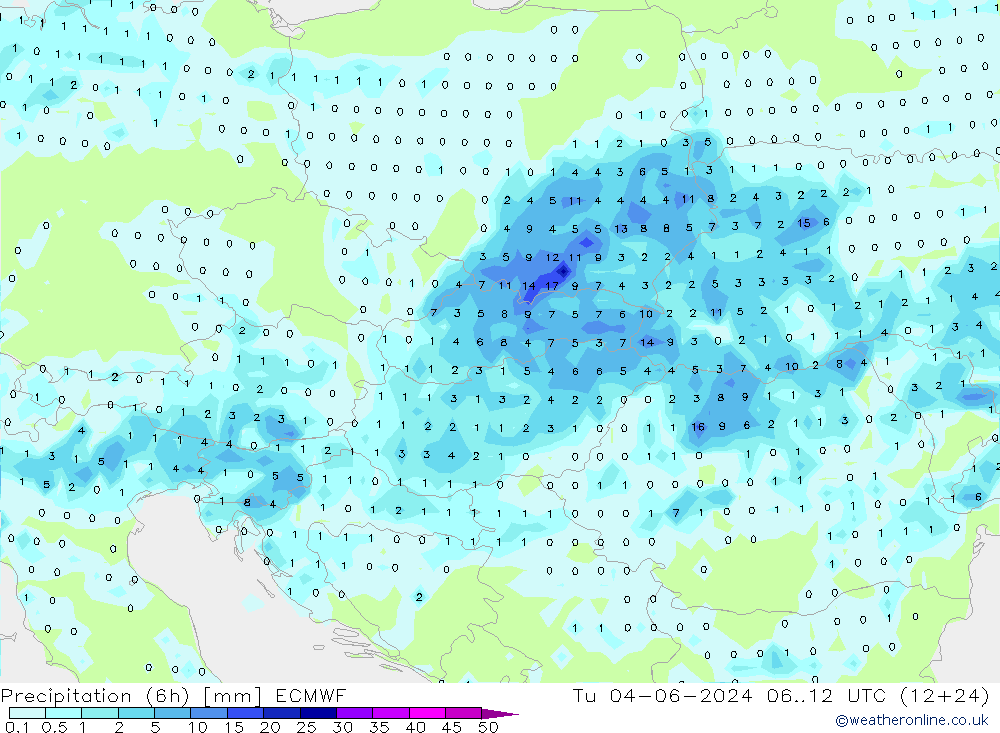 Z500/Rain (+SLP)/Z850 ECMWF Tu 04.06.2024 12 UTC