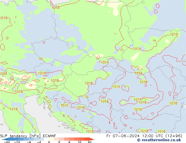 Druktendens (+/-) ECMWF vr 07.06.2024 12 UTC