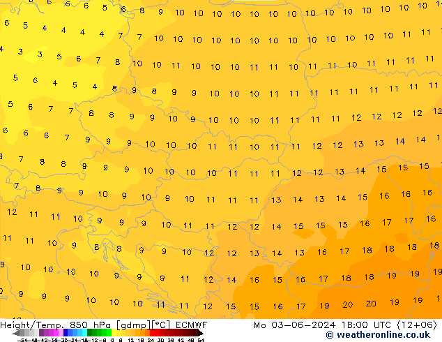 Z500/Rain (+SLP)/Z850 ECMWF Po 03.06.2024 18 UTC