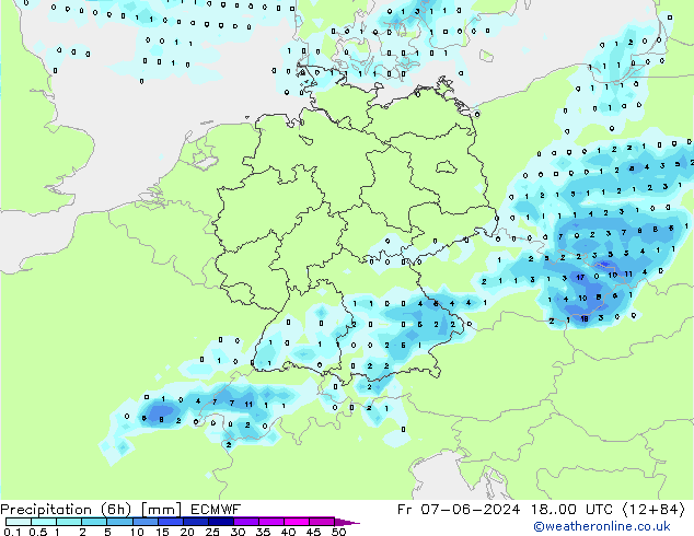 Z500/Rain (+SLP)/Z850 ECMWF Fr 07.06.2024 00 UTC