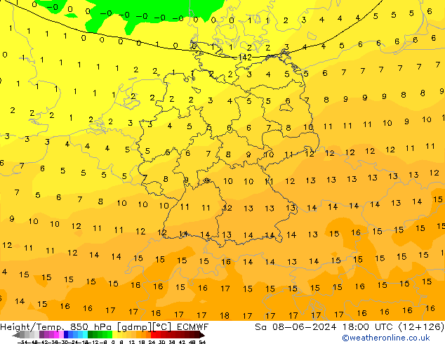 Z500/Rain (+SLP)/Z850 ECMWF sab 08.06.2024 18 UTC