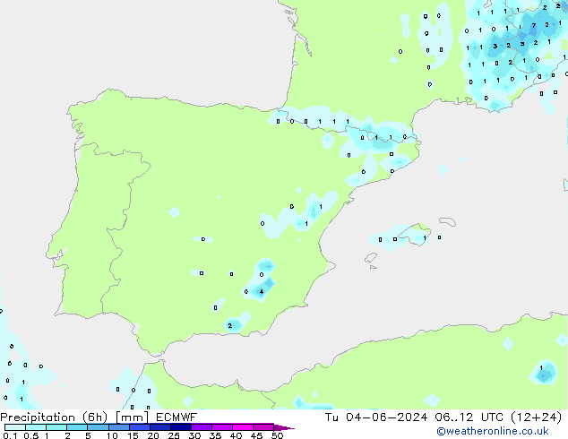 Z500/Rain (+SLP)/Z850 ECMWF Tu 04.06.2024 12 UTC