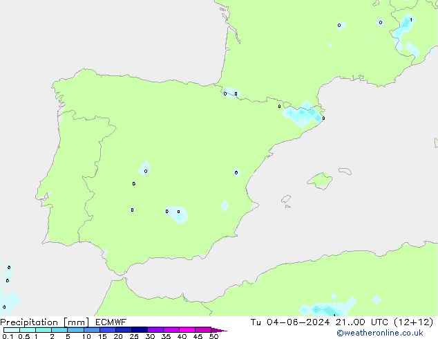 Precipitación ECMWF mar 04.06.2024 00 UTC