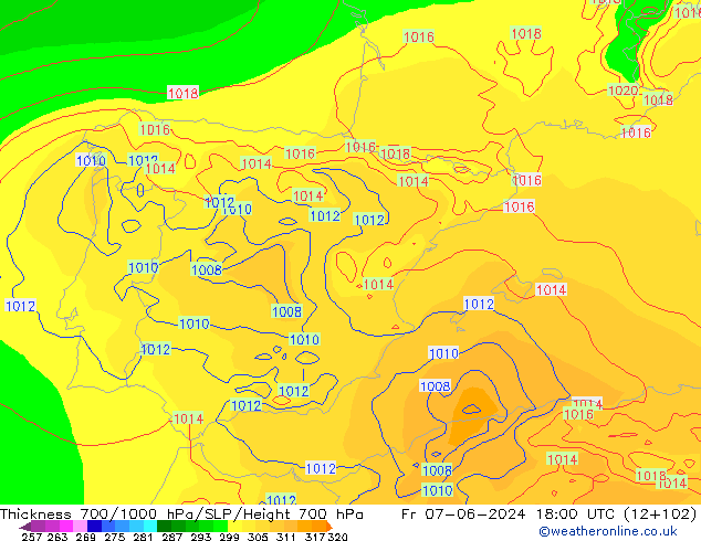 Thck 700-1000 hPa ECMWF  07.06.2024 18 UTC