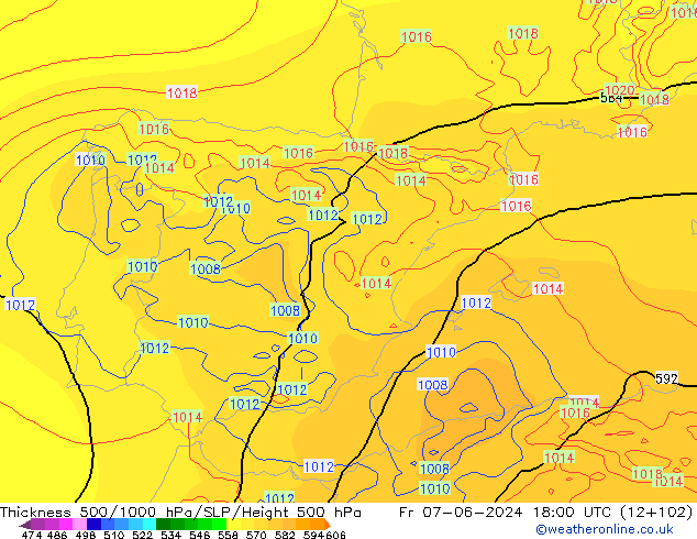 Thck 500-1000hPa ECMWF  07.06.2024 18 UTC