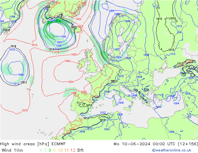 Sturmfelder ECMWF Mo 10.06.2024 00 UTC