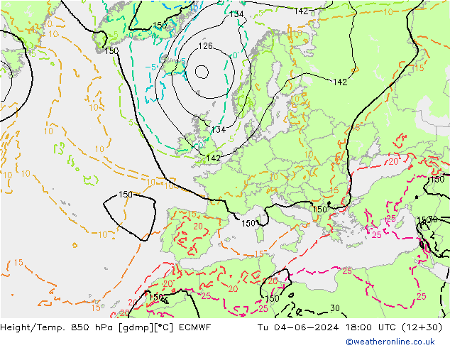 Z500/Rain (+SLP)/Z850 ECMWF  04.06.2024 18 UTC