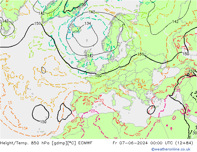 Z500/Rain (+SLP)/Z850 ECMWF Fr 07.06.2024 00 UTC