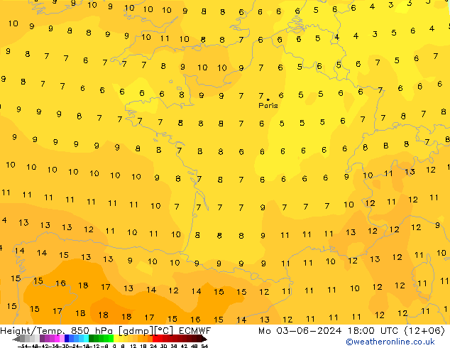 Z500/Rain (+SLP)/Z850 ECMWF пн 03.06.2024 18 UTC