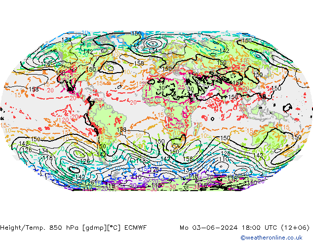 Z500/Rain (+SLP)/Z850 ECMWF Mo 03.06.2024 18 UTC