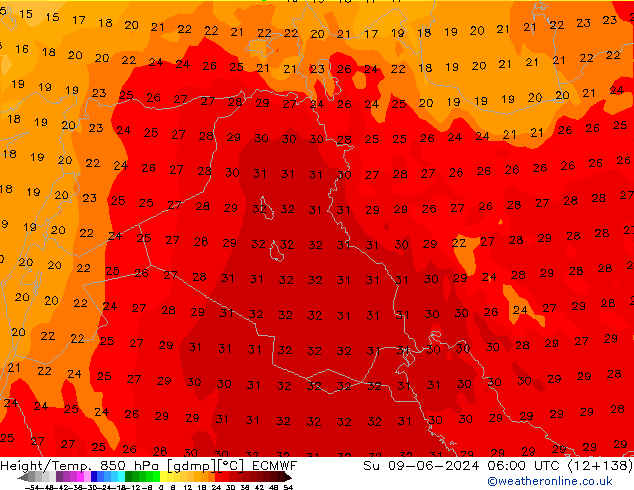 Z500/Rain (+SLP)/Z850 ECMWF Dom 09.06.2024 06 UTC