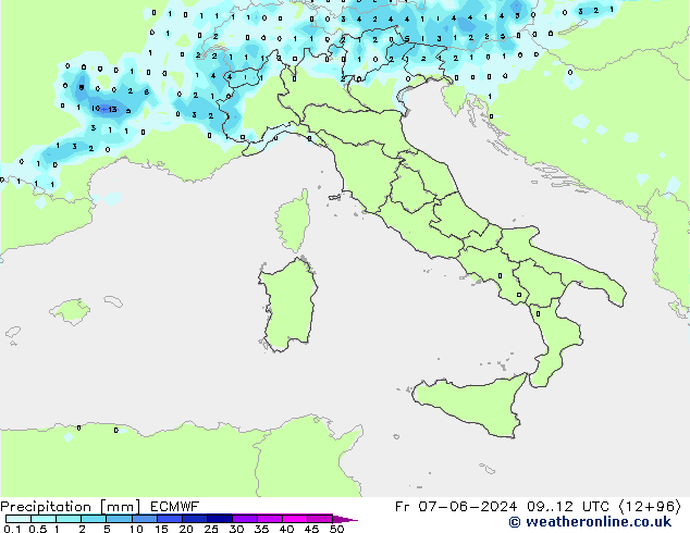 Précipitation ECMWF ven 07.06.2024 12 UTC