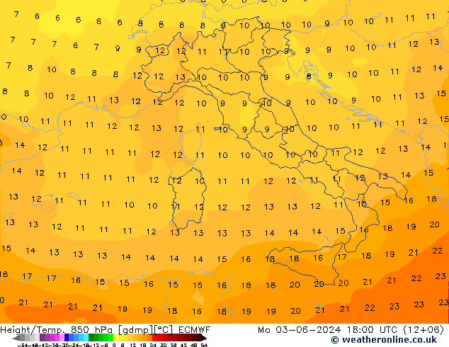 Z500/Rain (+SLP)/Z850 ECMWF Seg 03.06.2024 18 UTC