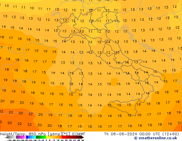 Z500/Rain (+SLP)/Z850 ECMWF Th 06.06.2024 00 UTC