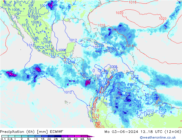 Z500/Rain (+SLP)/Z850 ECMWF Mo 03.06.2024 18 UTC