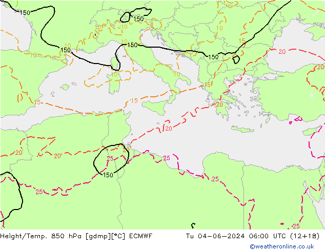 Z500/Rain (+SLP)/Z850 ECMWF mar 04.06.2024 06 UTC