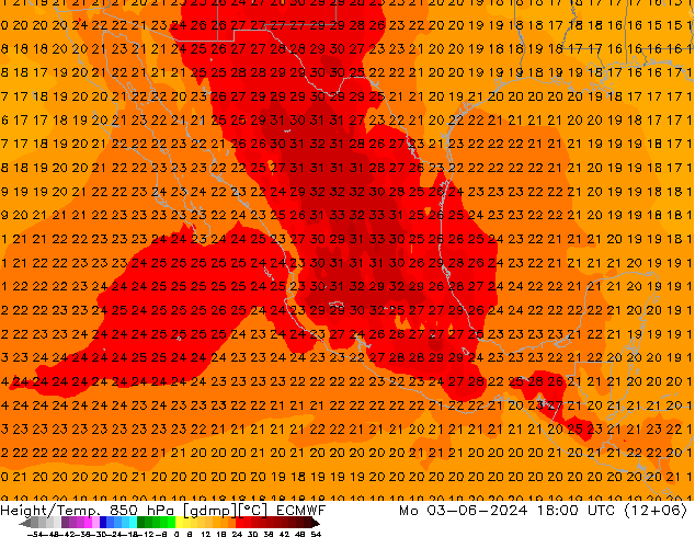 Z500/Rain (+SLP)/Z850 ECMWF lun 03.06.2024 18 UTC