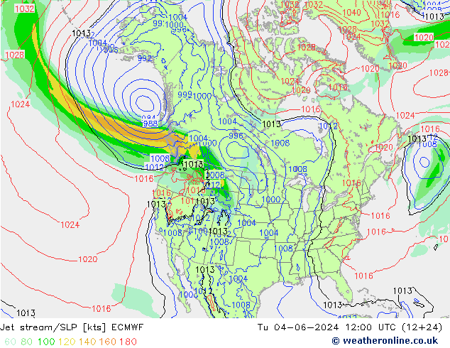 Corriente en chorro ECMWF mar 04.06.2024 12 UTC