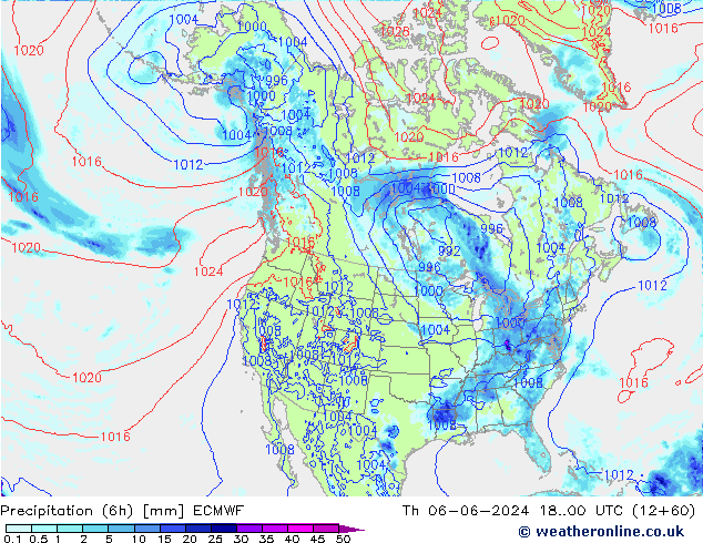 Z500/Rain (+SLP)/Z850 ECMWF Th 06.06.2024 00 UTC