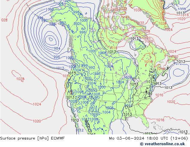 pression de l'air ECMWF lun 03.06.2024 18 UTC