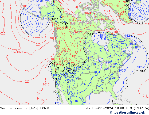 pression de l'air ECMWF lun 10.06.2024 18 UTC