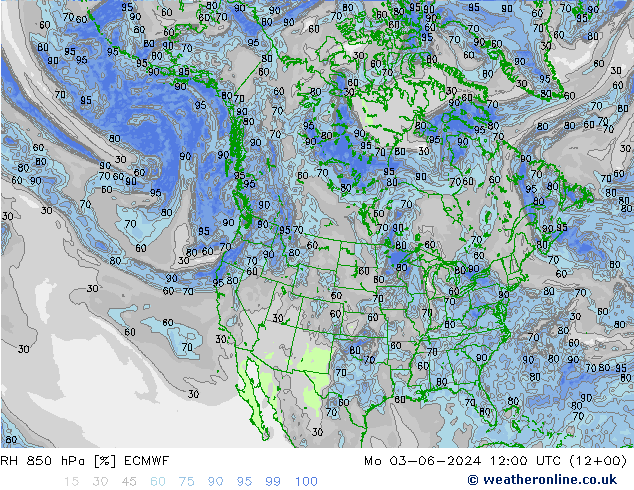 RH 850 hPa ECMWF  03.06.2024 12 UTC