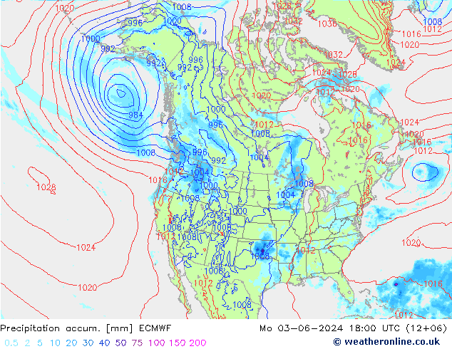 Nied. akkumuliert ECMWF Mo 03.06.2024 18 UTC