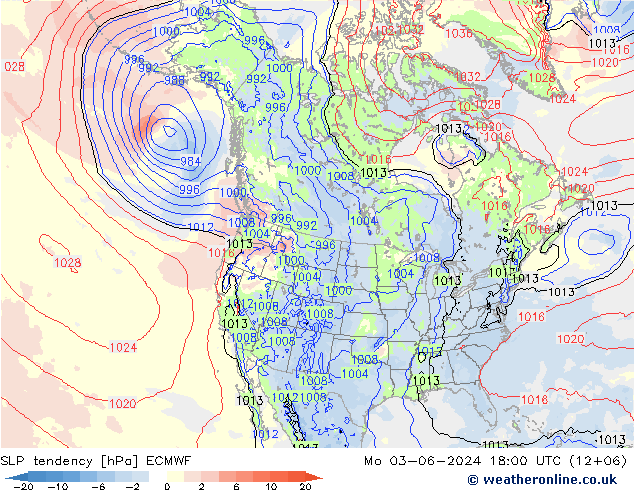 SLP tendency ECMWF Seg 03.06.2024 18 UTC