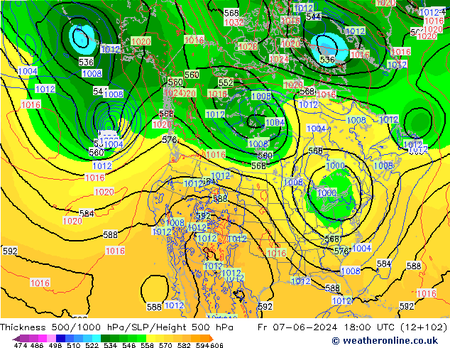 Thck 500-1000hPa ECMWF ven 07.06.2024 18 UTC