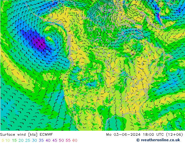 Wind 10 m ECMWF ma 03.06.2024 18 UTC