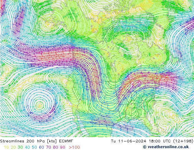  200 hPa ECMWF  11.06.2024 18 UTC