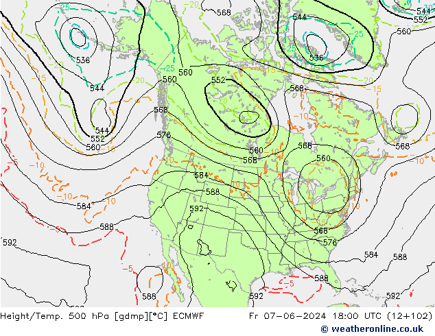 Z500/Regen(+SLP)/Z850 ECMWF vr 07.06.2024 18 UTC