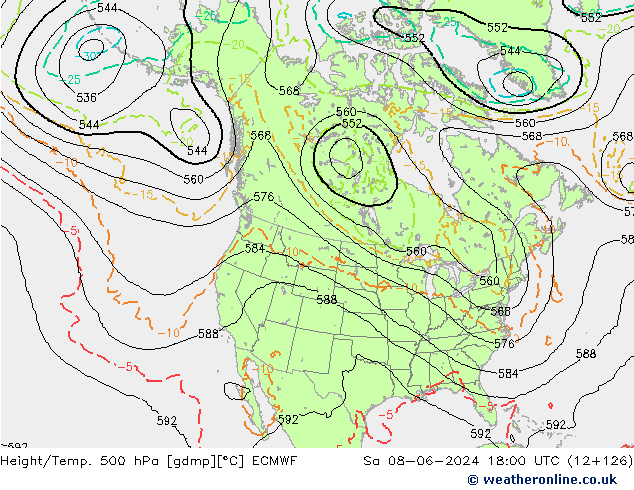 Z500/Rain (+SLP)/Z850 ECMWF So 08.06.2024 18 UTC