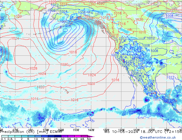 Prec 6h/Wind 10m/950 ECMWF Mo 10.06.2024 00 UTC