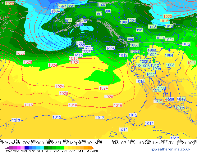 Thck 700-1000 hPa ECMWF Seg 03.06.2024 12 UTC