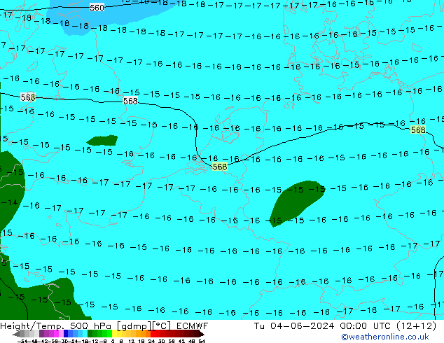 Z500/Regen(+SLP)/Z850 ECMWF di 04.06.2024 00 UTC