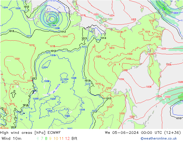 Windvelden ECMWF wo 05.06.2024 00 UTC