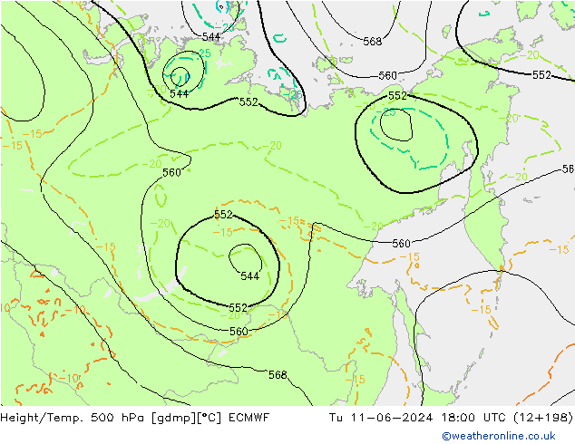 Z500/Rain (+SLP)/Z850 ECMWF mar 11.06.2024 18 UTC