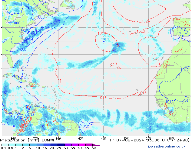 Precipitation ECMWF Fr 07.06.2024 06 UTC