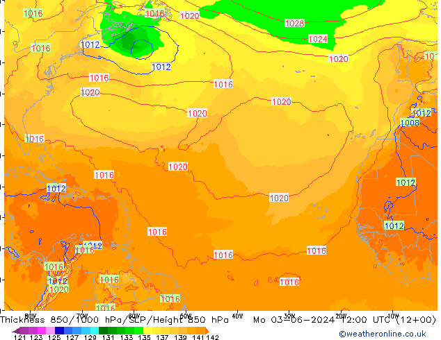 Thck 850-1000 hPa ECMWF Mo 03.06.2024 12 UTC