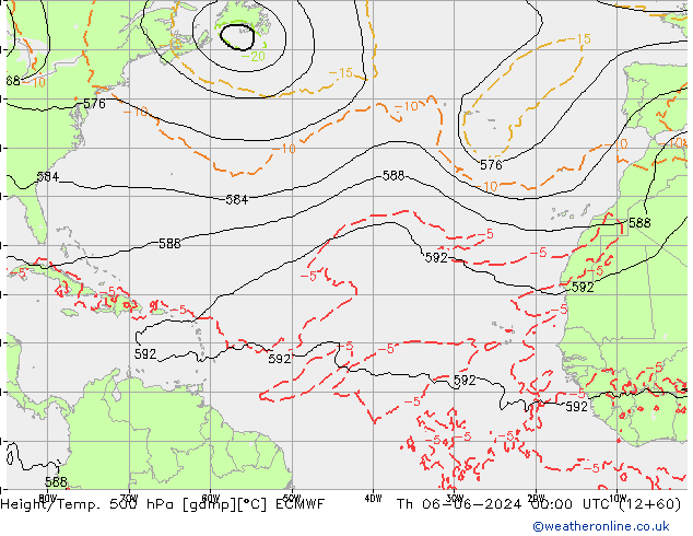 Z500/Yağmur (+YB)/Z850 ECMWF Per 06.06.2024 00 UTC