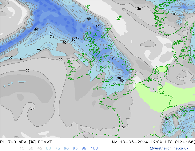 700 hPa Nispi Nem ECMWF Pzt 10.06.2024 12 UTC